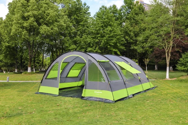 grossiste en ligne Meilleure vente 😀 Kingcamp Tente De Camping Familiale Forme Tunnel 6 Places Venezia – Kingcamp – Tout Vert ⌛ 3