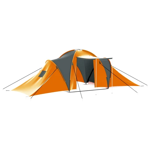 Top 10 🥰 Outdoor Vidaxl Vidaxl Tente De Camping 9 Personnes Tissu Gris Et Orange 🌟 Nouvelle tendance 1