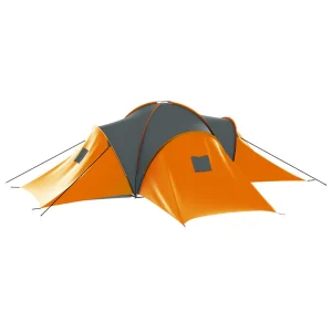 Top 10 🥰 Outdoor Vidaxl Vidaxl Tente De Camping 9 Personnes Tissu Gris Et Orange 🌟 Nouvelle tendance 10