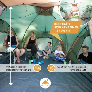 soldes pas cher Grosses soldes 🛒 Camping Skandika Tente Dôme Daytona Xxl Tente Familiale Pour 6 Personnes 😀 14