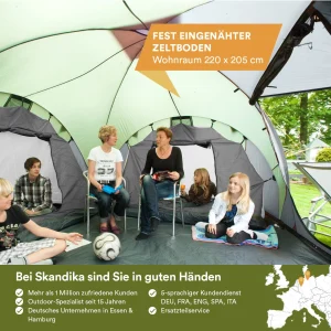 De gros 👍 Camping Skandika Skandika Tente Dôme Silverstone 6 Xxl ❤️ 14