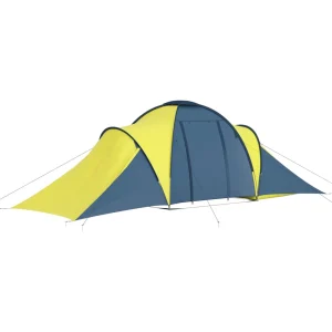 Top 10 ❤️ Outdoor Vidaxl Vidaxl Tente De Camping 6 Personnes Bleu Et Jaune ❤️ Boutique officielle 12