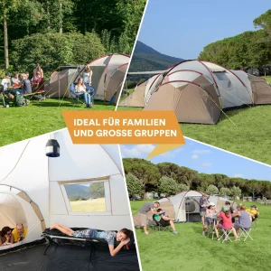 Tout neuf ✔️ Camping Skandika Turin 12 – Tente Camping Familiale 12 Personnes – 840x7200cm 👍 12