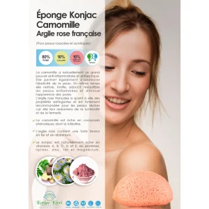 Le moins cher 🛒 Konjac Kirei Paris Eponge Visage – Camomille – Konjac Kirei Paris 🌟 marque pas cher 10