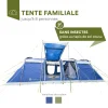 a Prix Discount Vente flash 🛒 Camping Skandika Tente Familiale Montana 8 Protect (bleu) ✨ 5