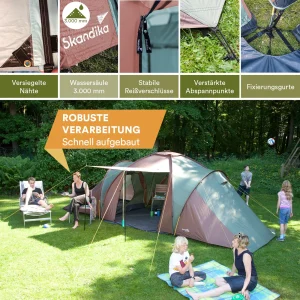 soldes pas cher Grosses soldes 🛒 Camping Skandika Tente Dôme Daytona Xxl Tente Familiale Pour 6 Personnes 😀 16