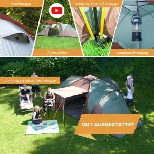 soldes pas cher Grosses soldes 🛒 Camping Skandika Tente Dôme Daytona Xxl Tente Familiale Pour 6 Personnes 😀 18