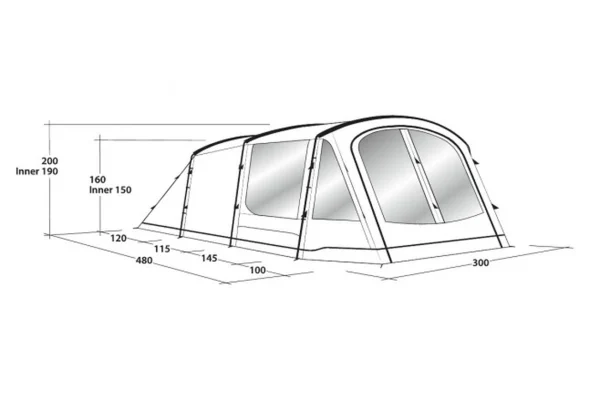 Nouveau ⭐ Camping Outwell Tente De Camping Outwell Springwood 5 VERT ❤️ Prestation Et Rapide 1