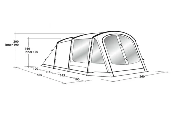 Vente flash 🔔 Camping Outwell Tente De Camping Outwell Springwood 4 VERT 🌟 4