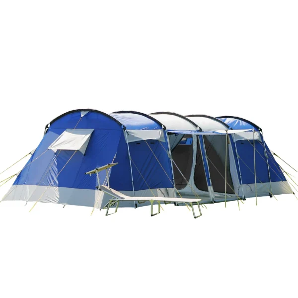 qualité d’originales Offres 💯 Camping Skandika Skandika Tente Tunnel Montana 8 Personnes (bleu) ✨ 1