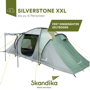 De gros 👍 Camping Skandika Skandika Tente Dôme Silverstone 6 Xxl ❤️ 10