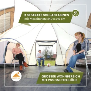 Tout neuf ✔️ Camping Skandika Turin 12 – Tente Camping Familiale 12 Personnes – 840x7200cm 👍 14