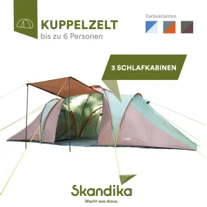 soldes pas cher Grosses soldes 🛒 Camping Skandika Tente Dôme Daytona Xxl Tente Familiale Pour 6 Personnes 😀 10