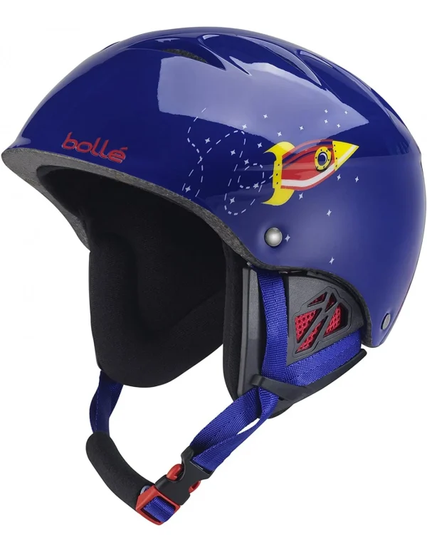 Casque De Ski Bollé B-Kid Shiny Blue Rocket à Molette Taille 49/53cm, 53/58cm 1