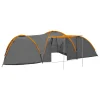 ﻿soldes Meilleure affaire 💯 Outdoor Vidaxl Vidaxl Tente Igloo De Camping 6540x190cm 8 Personnes Gris Et Orange 🔔 20