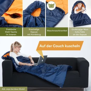 Coupon 🌟 Camping Skandika Skandika Sac De Couchage Rectangulaire Iceland, Zip À Gauche, Cayenne ORANGE 🌟 16