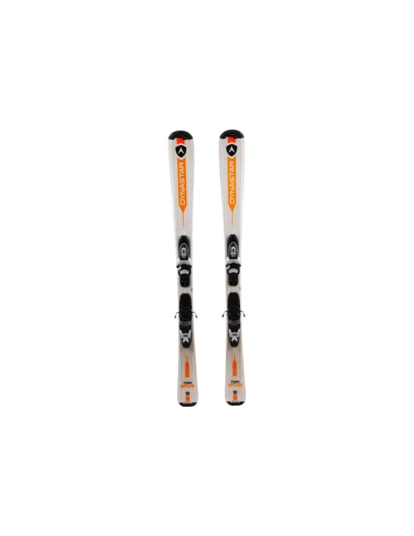 soldes pas cher Ski Junior Occasion Dynastar Team Speed Blanc Orange + Fix 1