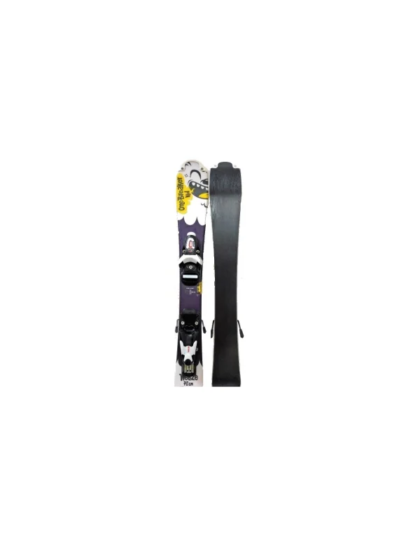 achat pas cher Ski Wedze Onebreaker Black Yellow Taille 70cm + Fix 1